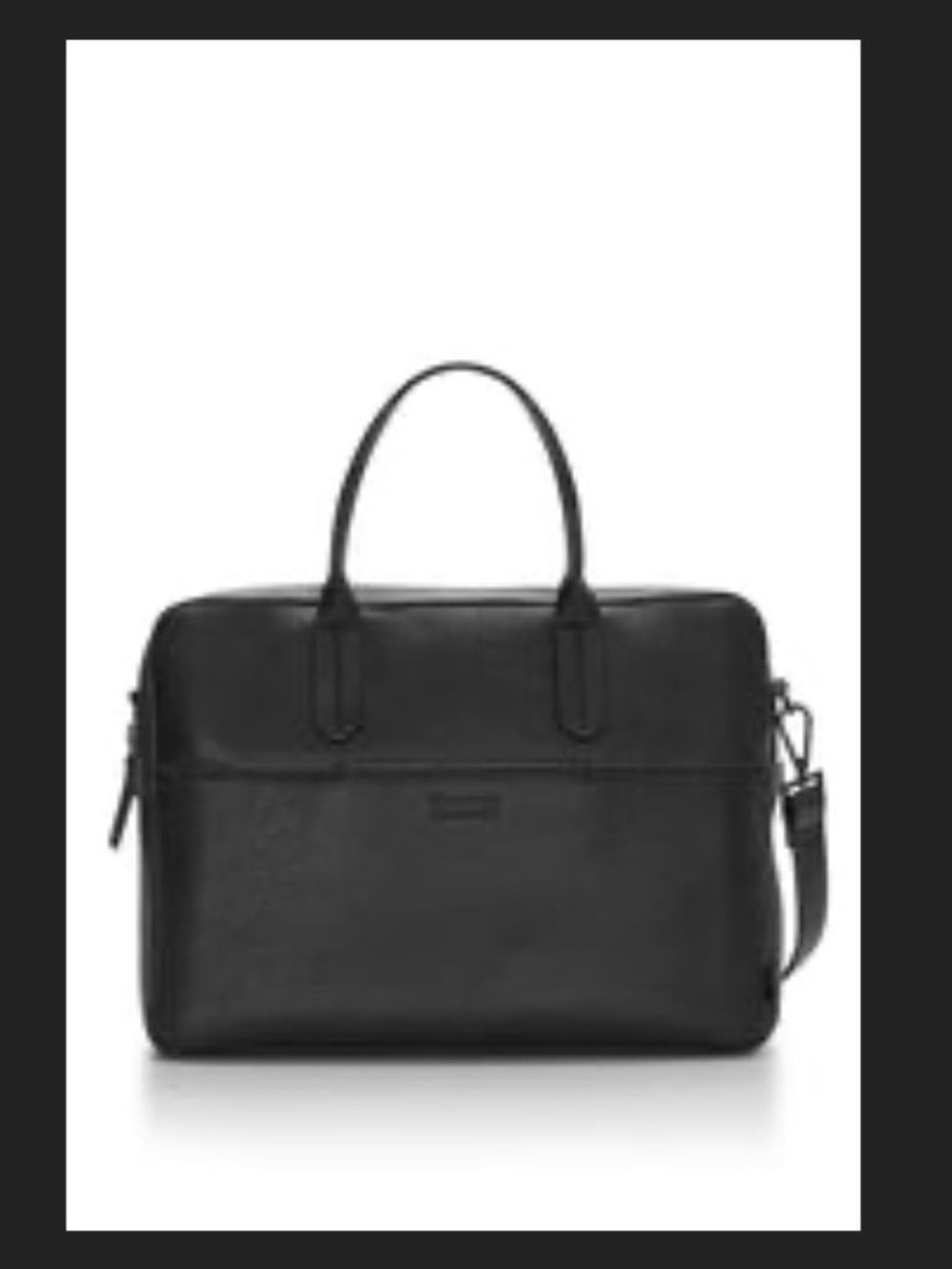 Rebecca Minkoff Uri Minkoff Fulton Black Perforated Leather Briefcase